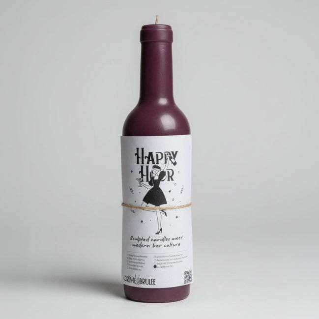 Wine Bottle Candle by Crème Brulee