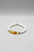 Handmade Yellow Calcite & Howlite Bracelet