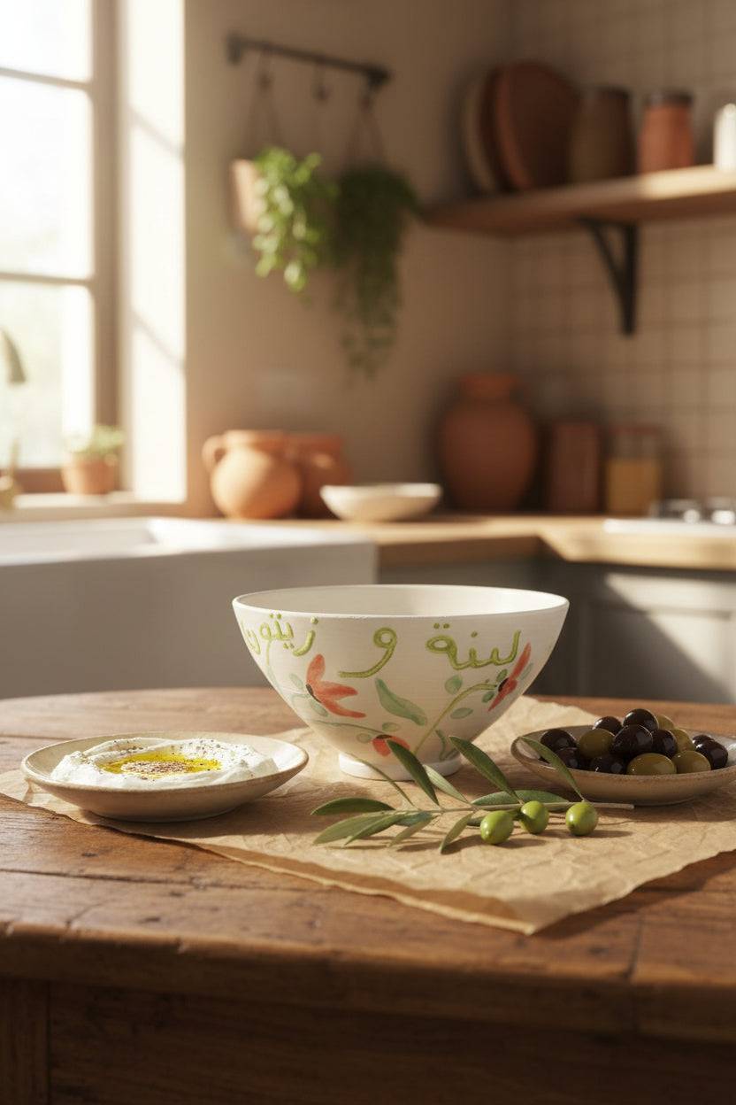 Labneh & Zeitoun Serving Bowl