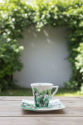 Hand-Painted Floral Coffee Cup
