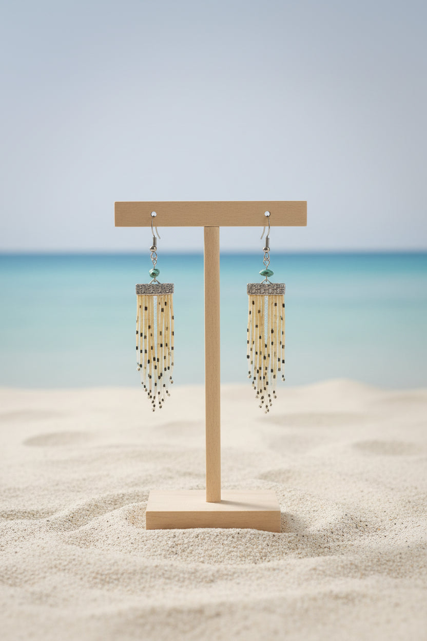 Medium Lionfish Tail Earrings – Handmade Red Sea Collection