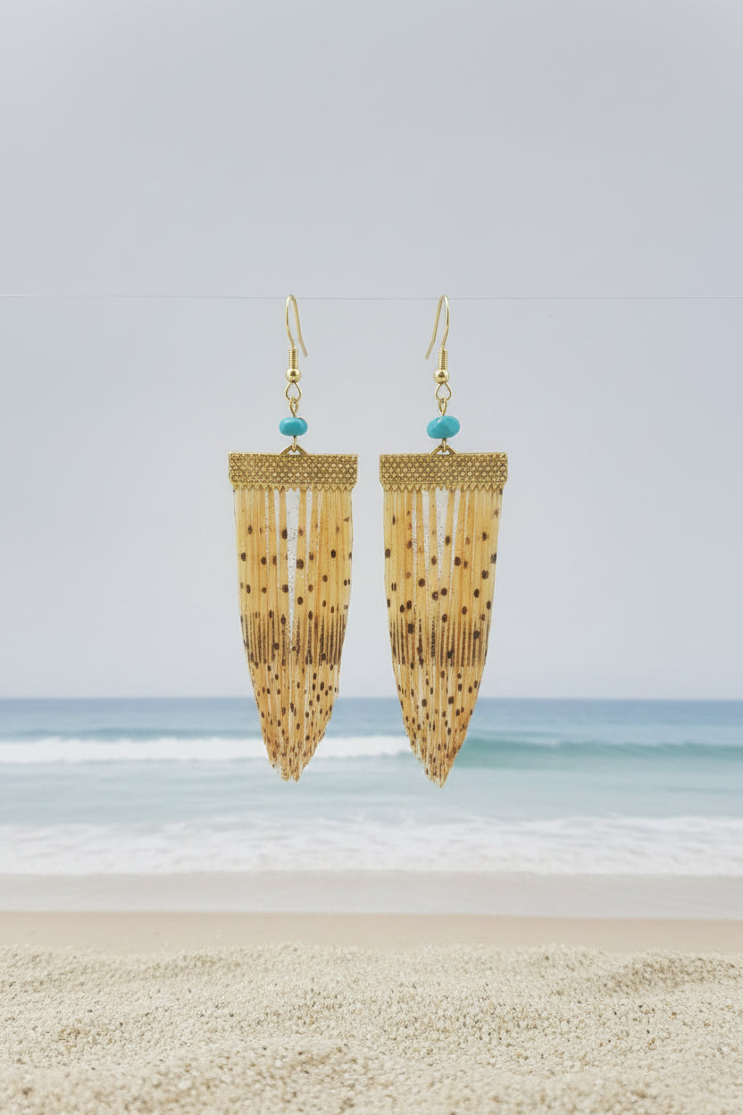 Large Lionfish Tail Earrings – Handmade Red Sea Collection