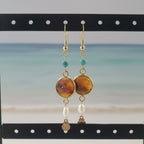 Round Lionfish Fin Earrings – Handmade Red Sea Collection