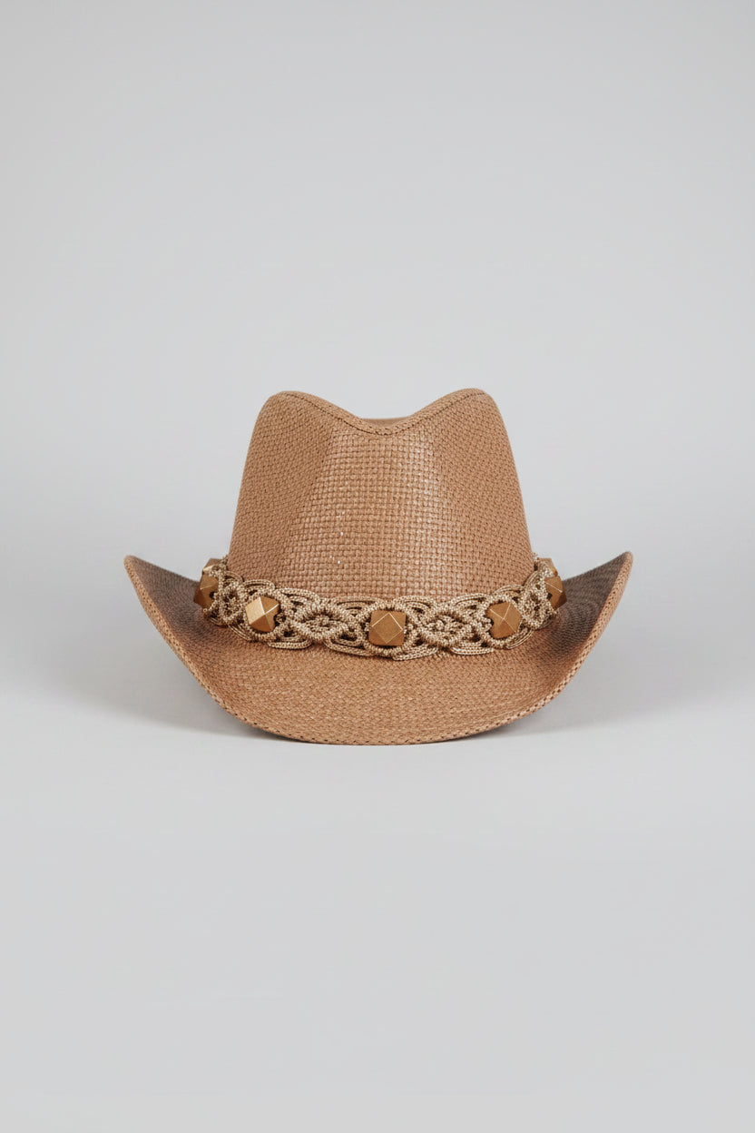 Handmade Macramé Beaded Straw Fedora Hat – Bohemian Summer Sun Hat