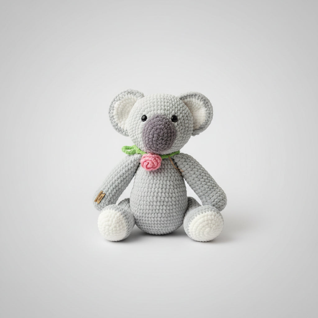 handcrafted crochet teddy bear