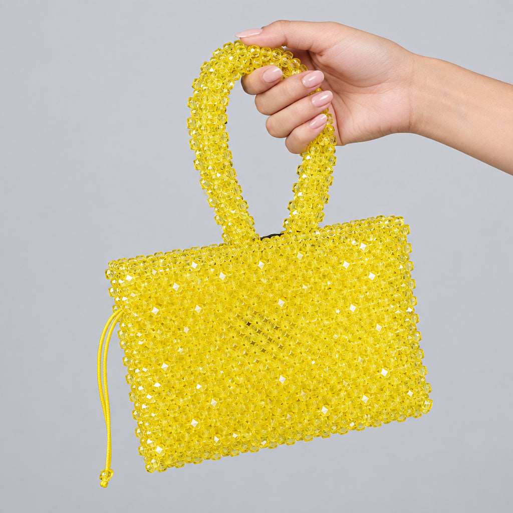 Handmade Faceted Beaded Handbag