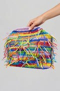 Multicolor Handwoven Fringe Bag