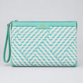 Turquoise with Arze Clutch Bag