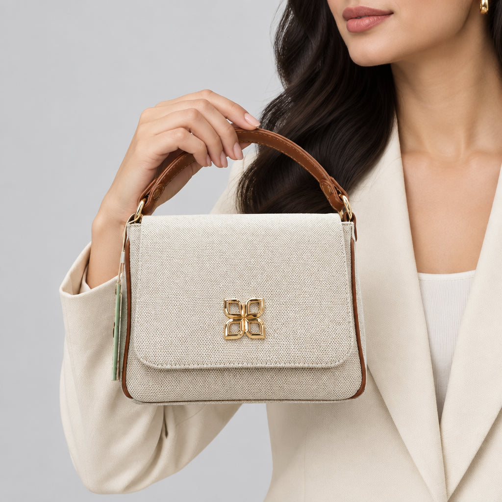 Handmade Ivory Bloom Handbag