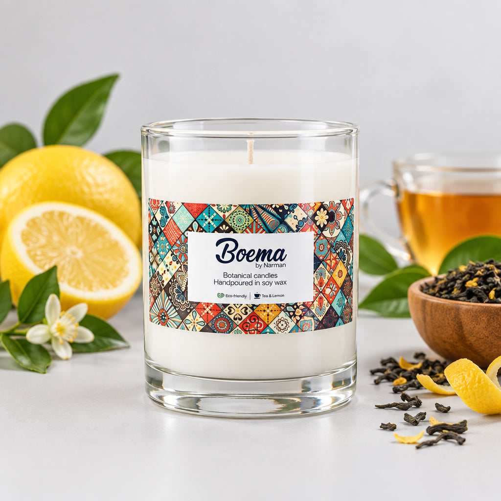 Lemon & Tea Botanical Fragrance Candle