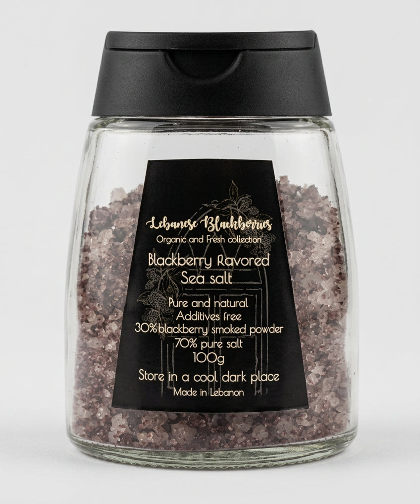 Blackberry flavored sea salt - Lebanese blackberries