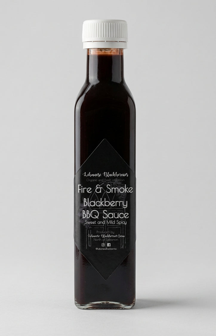 fire & smoke blackberry BBQ sauce - Lebanese blackberries - 250 ml