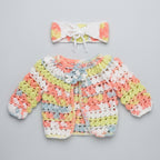 Handmade Crochet Toddler Cardigan & Headband Set (2-3 Years)- the wool edit