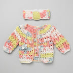 Handmade Crochet Toddler Cardigan & Headband Set (2-3 Years)- the wool edit