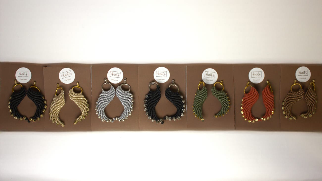 Knots By Nada Wings Earrings