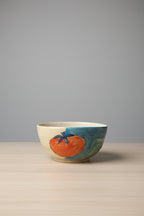 Hand-Painted 'Zaatar , Zeit' Inscribed Ceramic Dipping Bowl