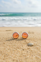 Red Sea Lionfish Fin Resin Stud Earrings