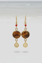 Round Lionfish Fin Earrings – Handmade Red Sea Collection