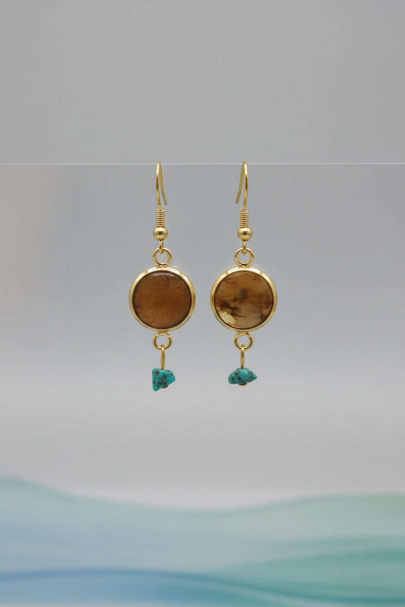 Round Lionfish Fin Earrings – Handmade Red Sea Collection