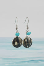 Round Lionfish Fin Earrings – Handmade Red Sea Collection