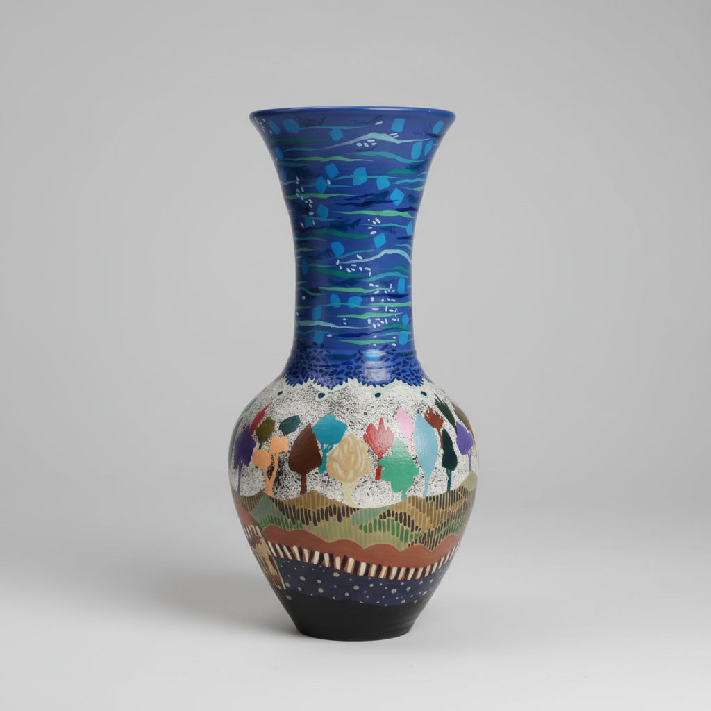 Artistic Hand-Painted Vase