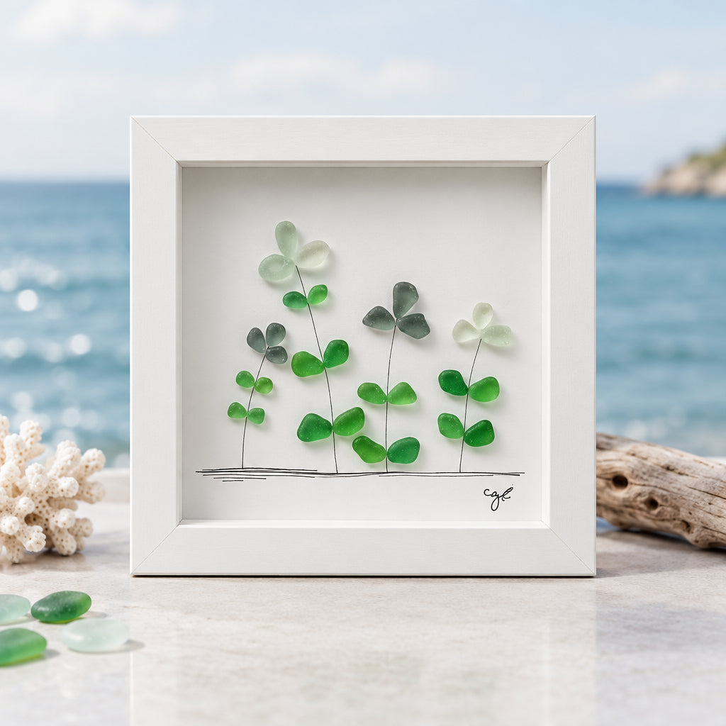 Handcrafted Lebanese Natural Pebble Art – Framed Nature Collection