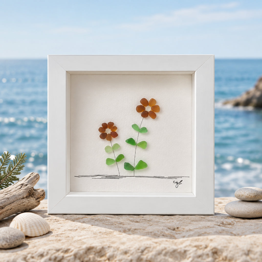 Handcrafted Lebanese Natural Pebble Art – Framed Nature Collection