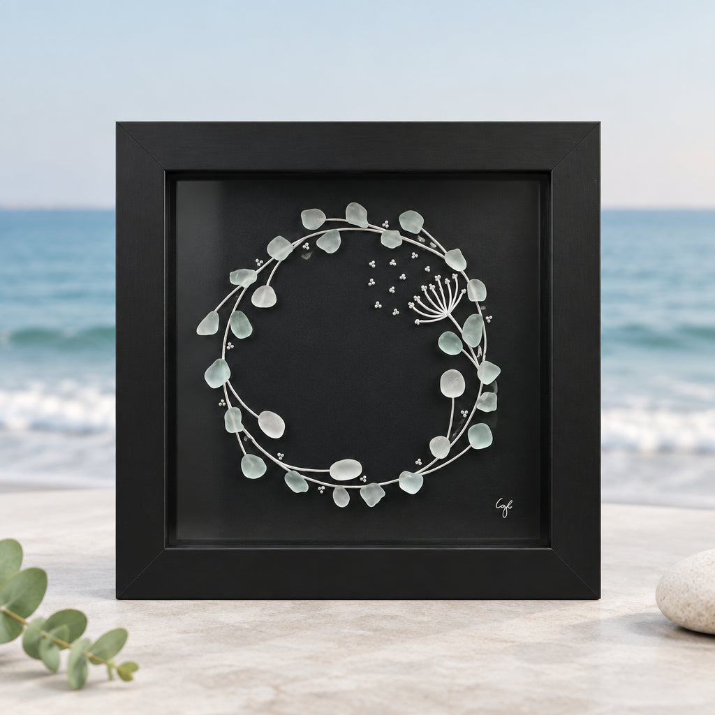 Handcrafted Lebanese Natural Pebble Art – Framed Nature Collection
