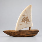 Handcrafted Lebanese Cedar Wood Piece – Arzé Boat