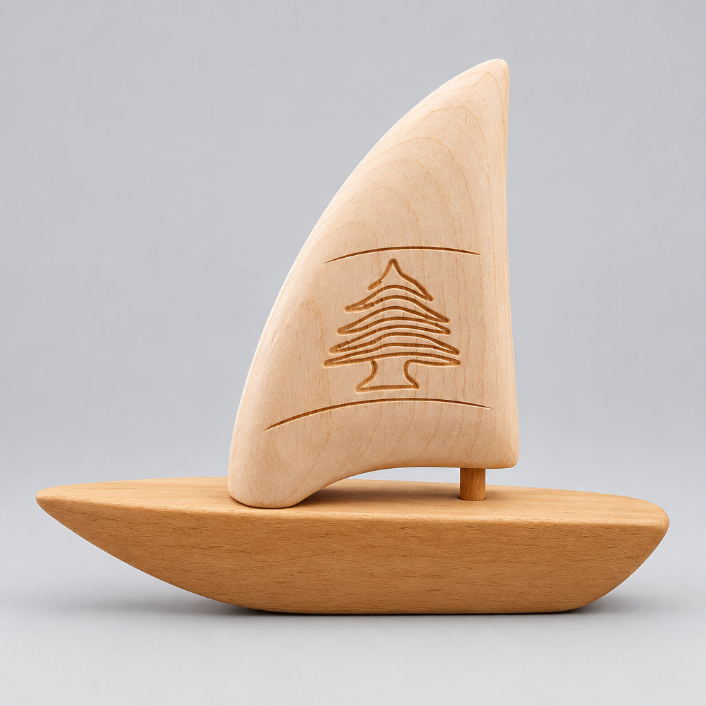 Handcrafted Lebanese Cedar Wood Piece – Arzé Boat